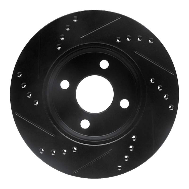 Chevrolet Cobalt Brake Rotor (1) - Front Right - R1 Concepts - Drilled & Slotted - Black - `03-`10